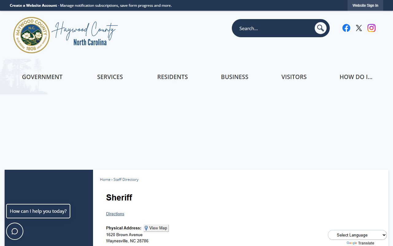 Haywood County arrest records sheriff office directory