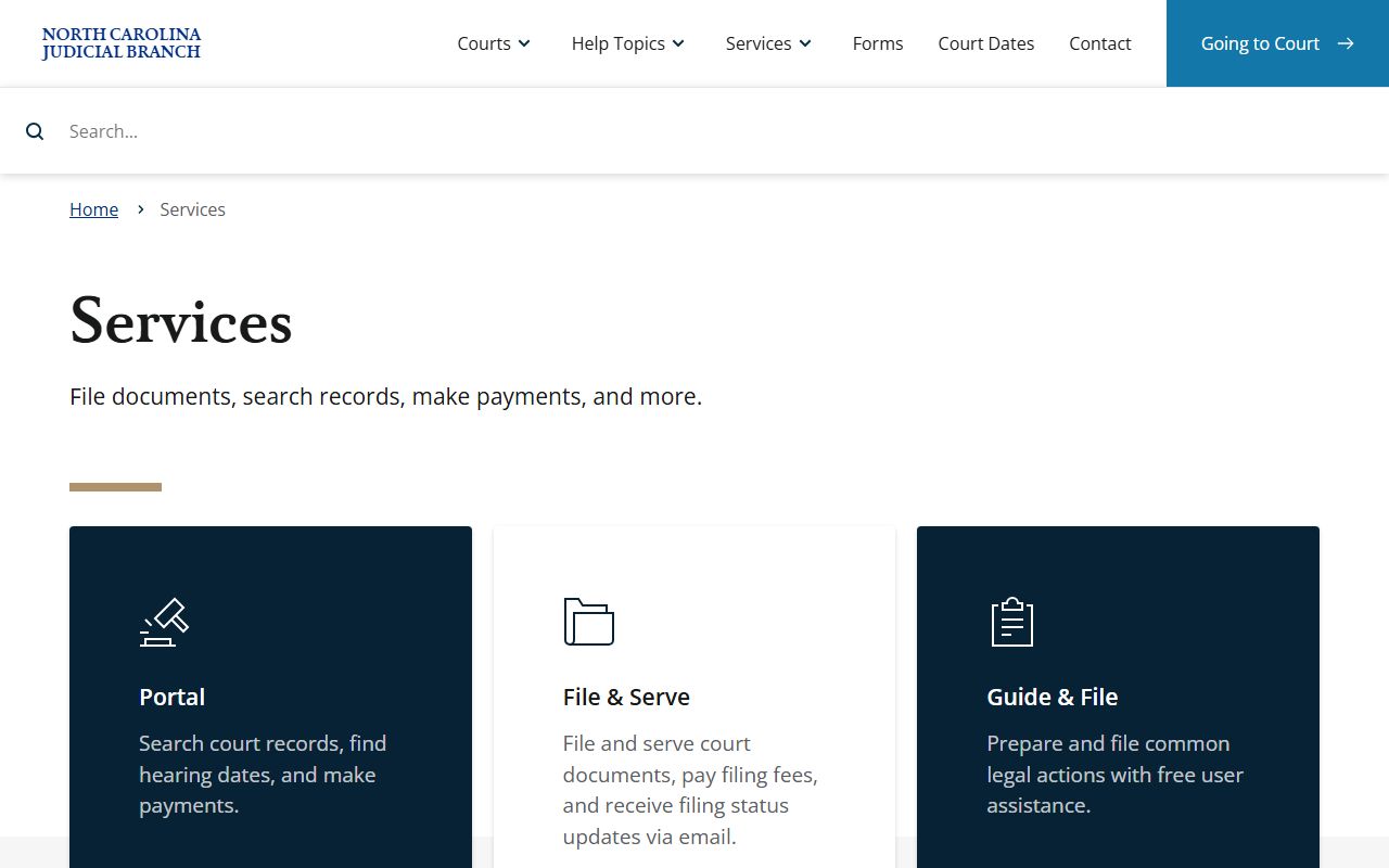 Haywood County criminal court records NC Courts services page