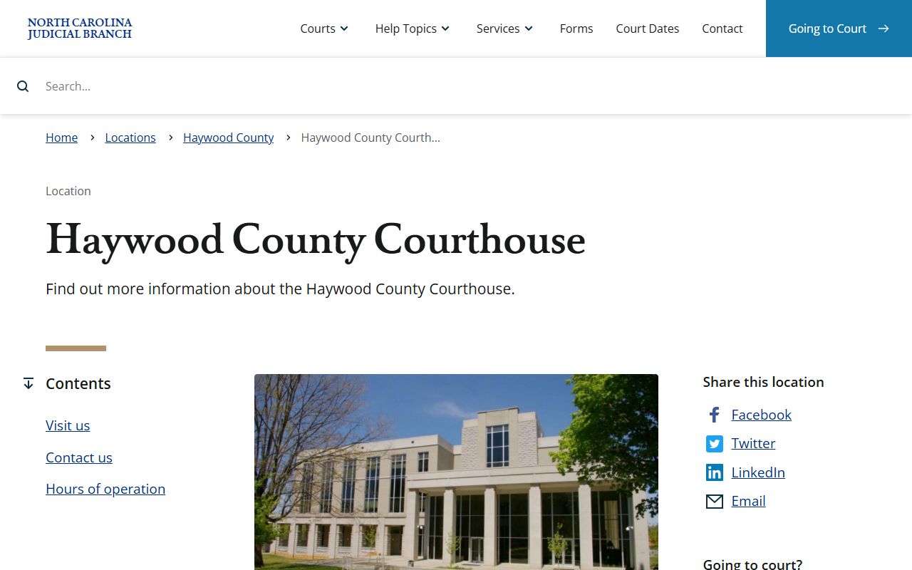Haywood County Court records courthouse access