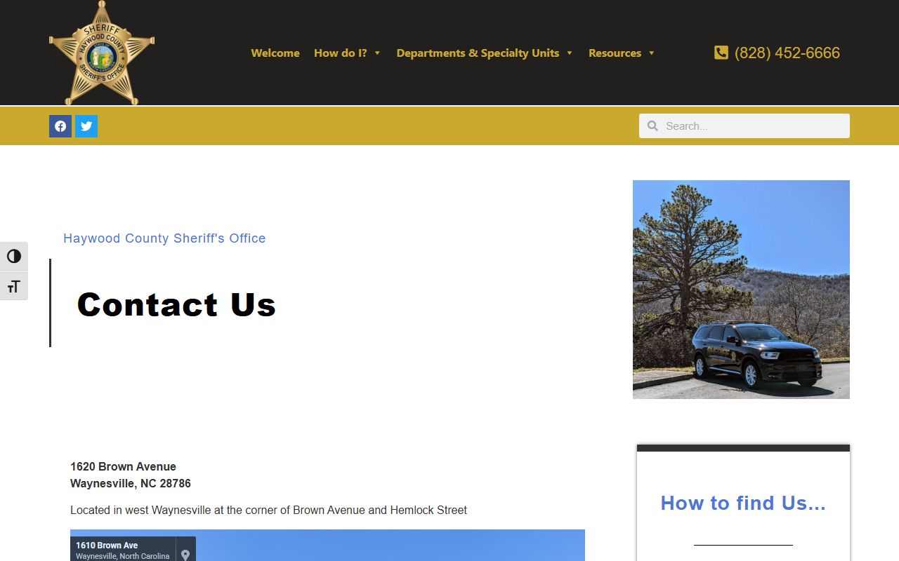 Haywood County Sheriff contact record source