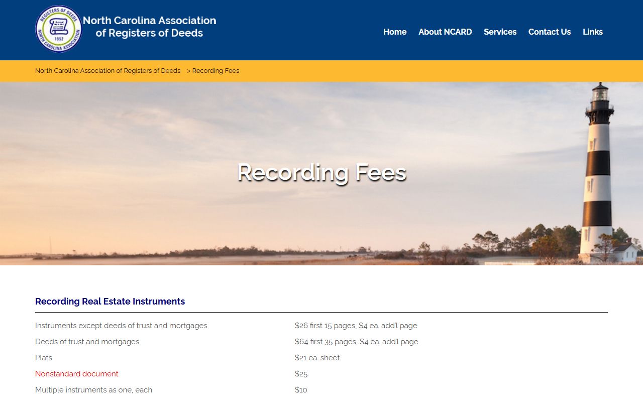 Haywood County marriage records NCARD recording fees